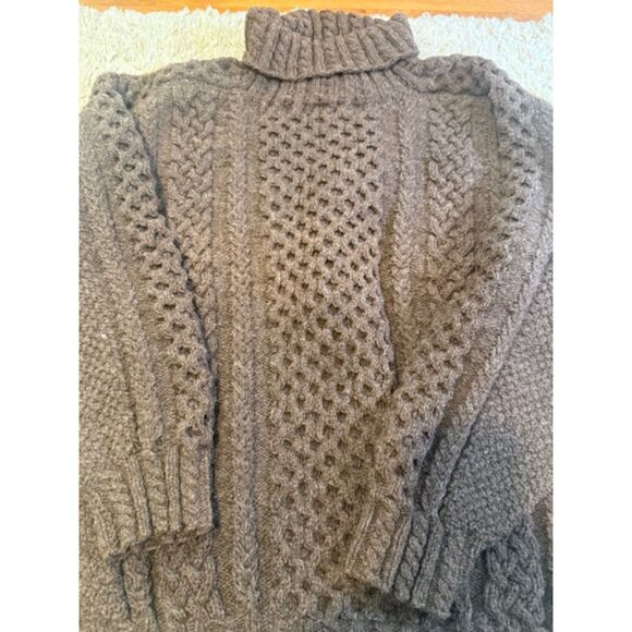 SOLD!! Do Not BUY Sheep Stuff Michigan Wool Farms brown cable fisherman - Picture 2 of 7